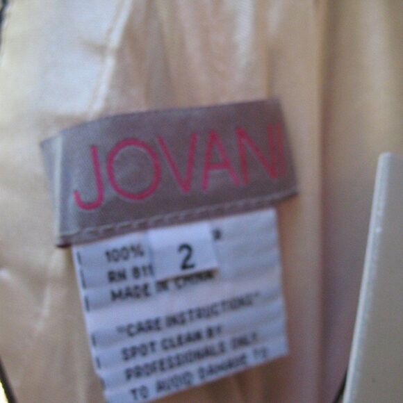 NWT Jovani Black Lace Embroidered Beaded Gown - Picture 8 of 9